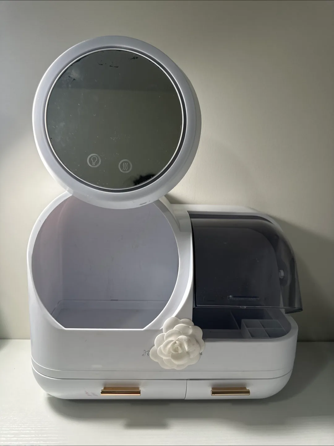 Makeup Organizer with Mirror image indicator(2)