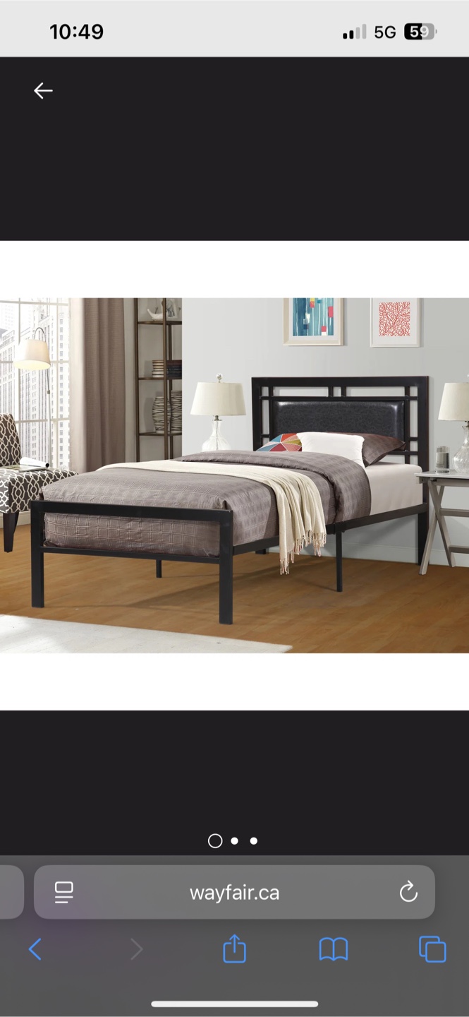 Wayfair Basics Metal Platform Bed Frame - Twin - photo 2