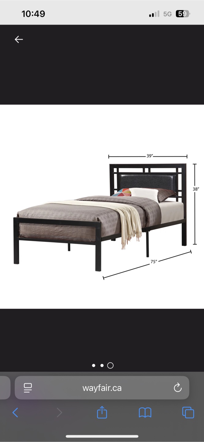 Wayfair Basics Metal Platform Bed Frame - Twin