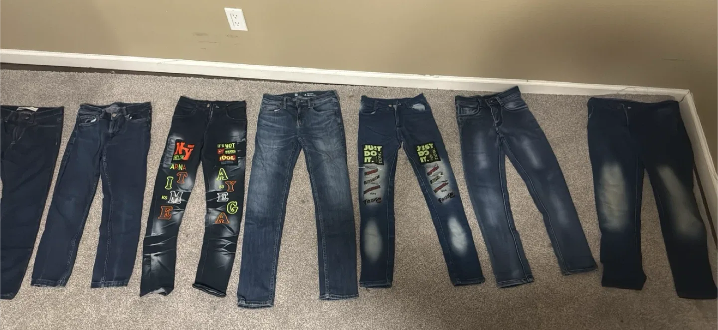 Assorted Jeans with Designs 7 pants thumbnail