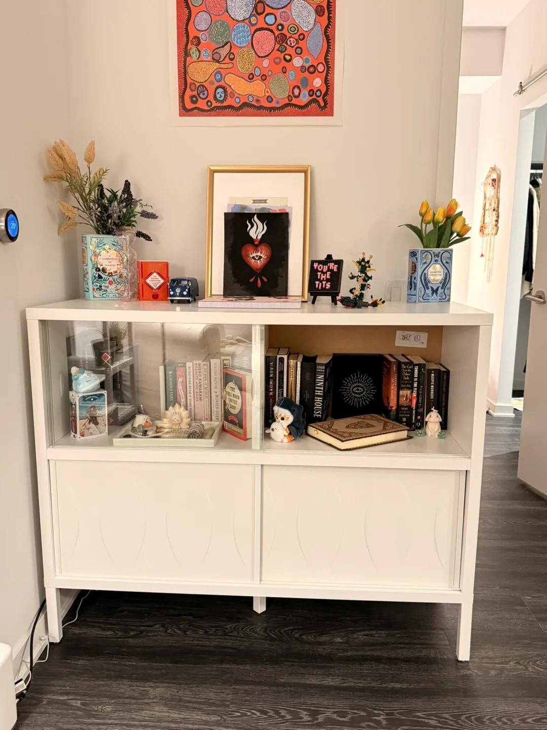 IKEA KALKNÄS White Glass Cabinet thumbnail