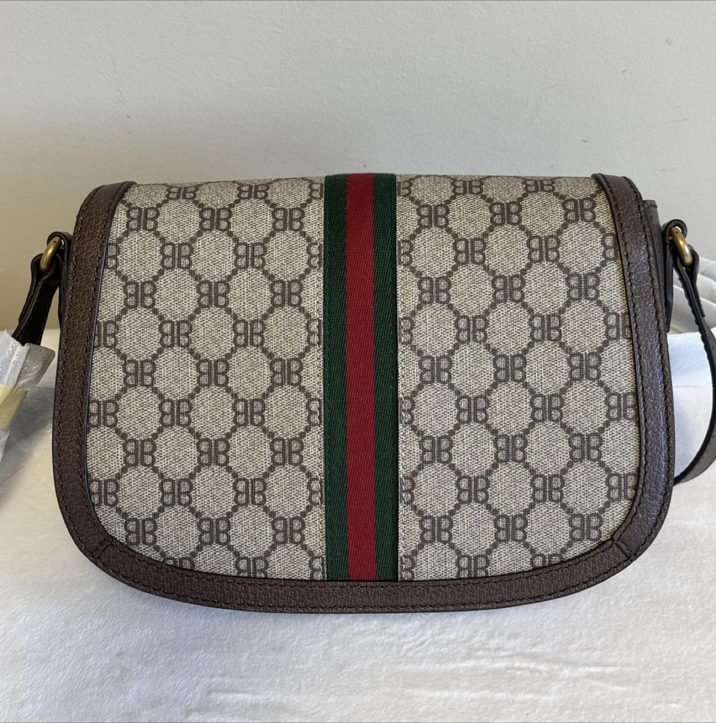 Gucci x Balenciaga 'BB' Monogram Shoulder Bag - photo 3