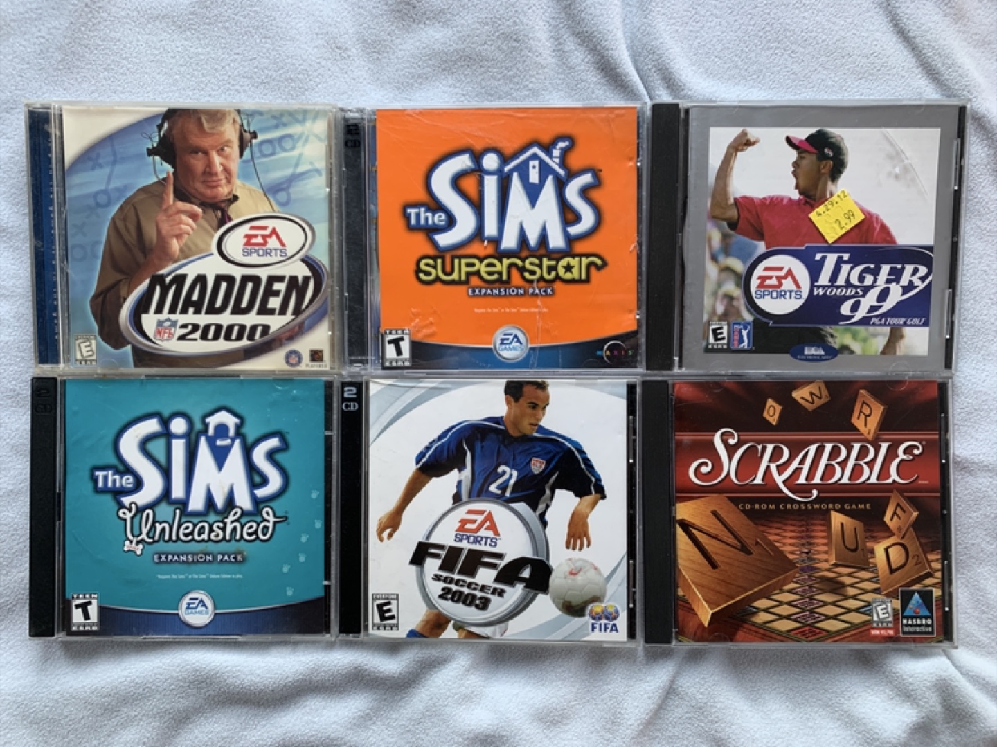 PC GAMES LOT Tiger Woods 99 Madden FIFA The Sims Scramble