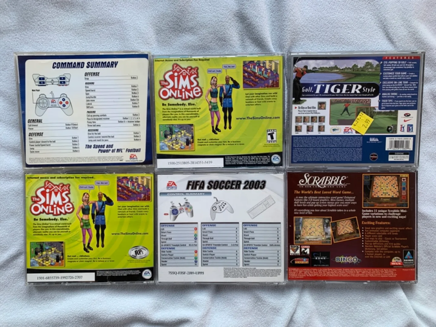PC GAMES LOT Tiger Woods 99 Madden FIFA The Sims Scramble image indicator(2)