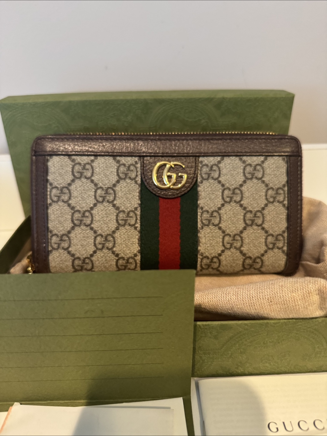 Gucci Ophidia GG Zip Around Wallet