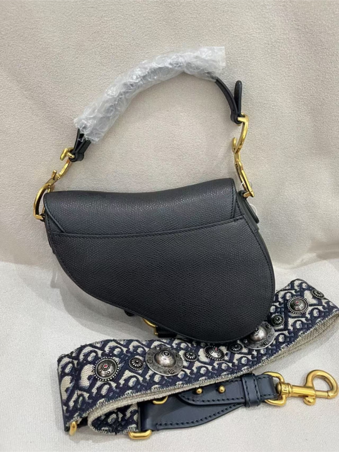 Dior Saddle Bag with Strap - Black - photo 2
