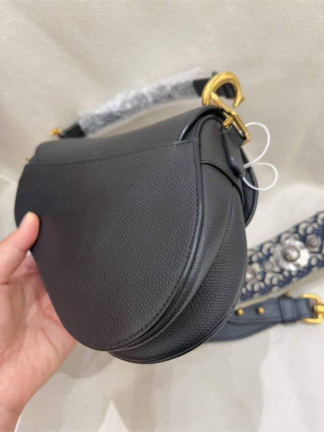 Dior Saddle Bag with Strap - Black - photo 5