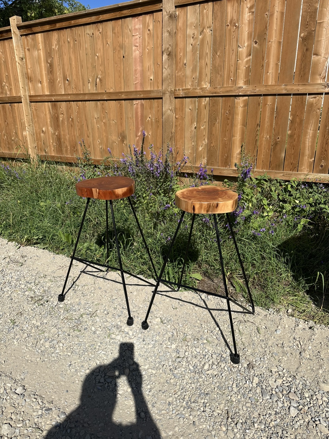 Handmade Wood Slice Stools - Set of 2 - photo 2