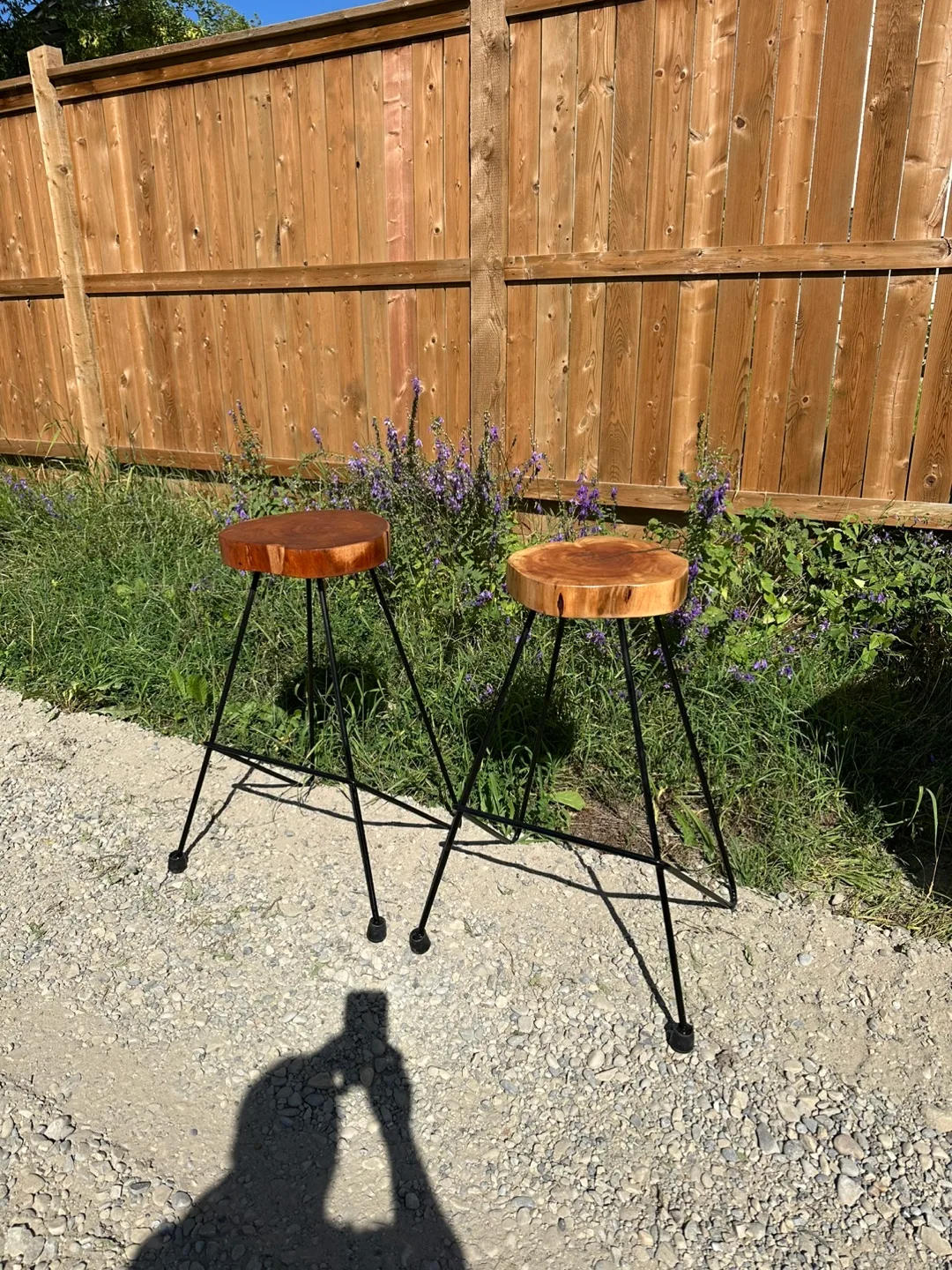 Handmade Wood Slice Stools - Set of 2 image indicator(2)