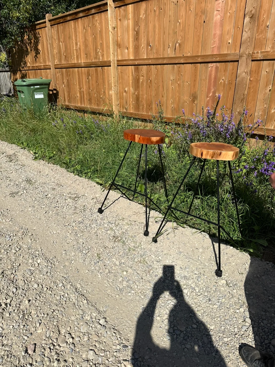 Handmade Wood Slice Stools - Set of 2 image indicator(3)