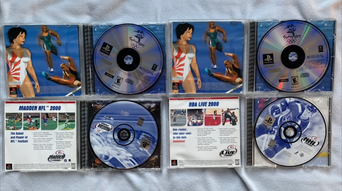 PS1 Lot NHL 2000 Sidney 2000 NASCAR 2000 + Sega GT Jet Set Radio image indicator(3)