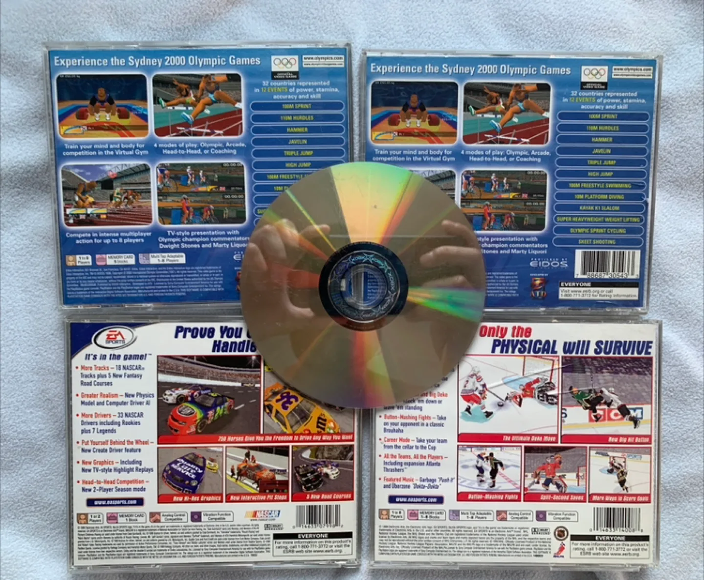 PS1 Lot NHL 2000 Sidney 2000 NASCAR 2000 + Sega GT Jet Set Radio image indicator(2)