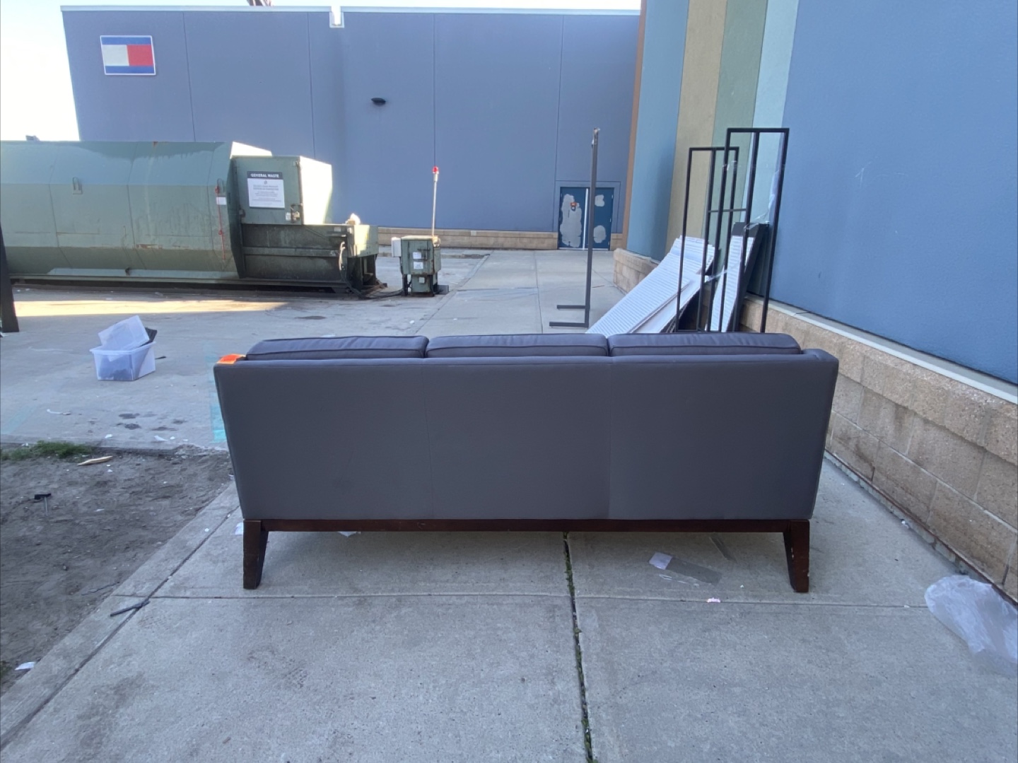 Grey 3-Seat Sofa - photo 3
