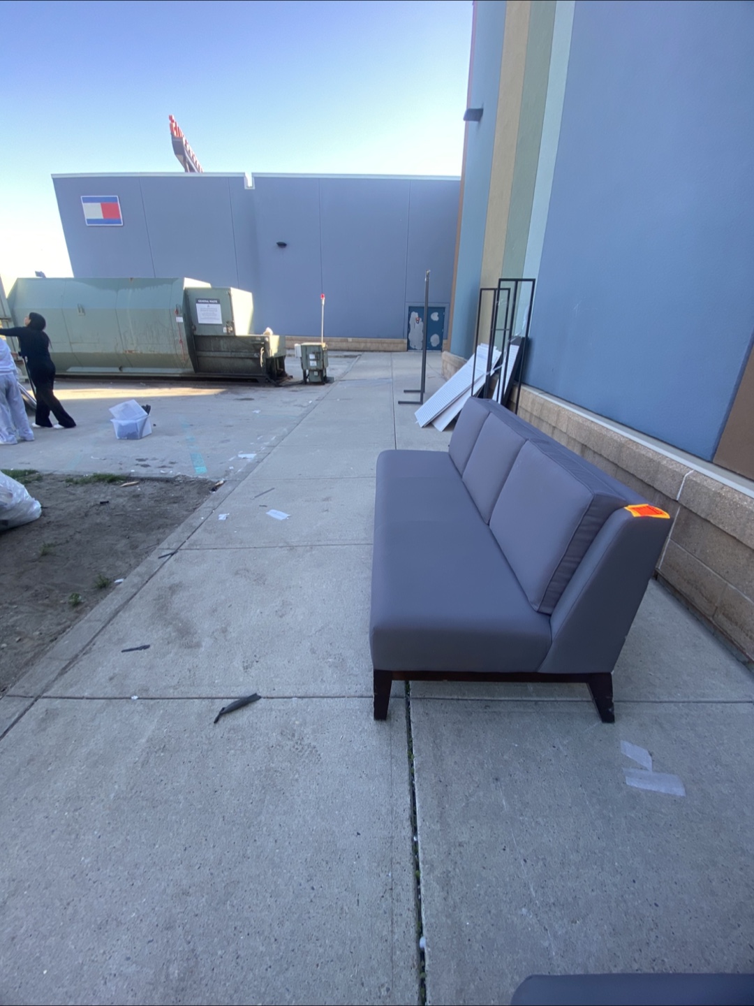 Grey 3-Seat Sofa - photo 2
