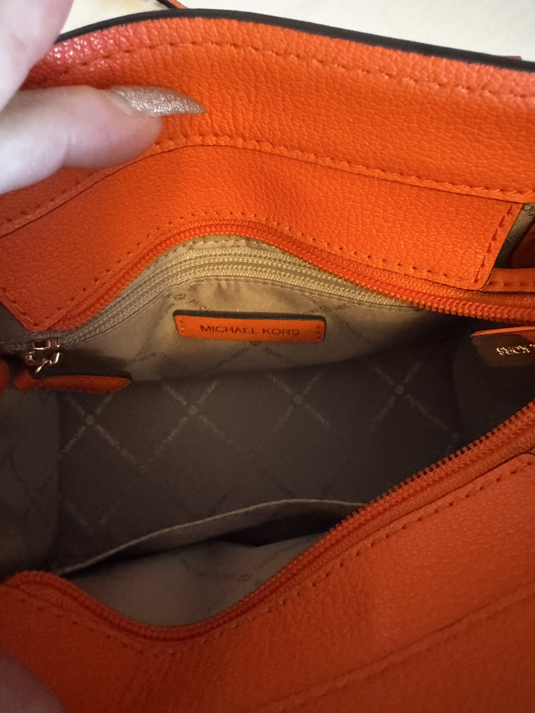 Michael Kors Orange Satchel & Wallet Set - photo 2