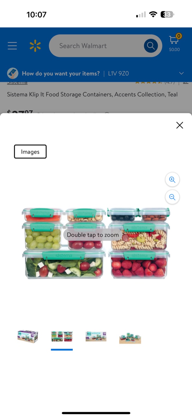 Sistema Klip It 18-Piece Food Storage Set, Teal Accents - photo 3