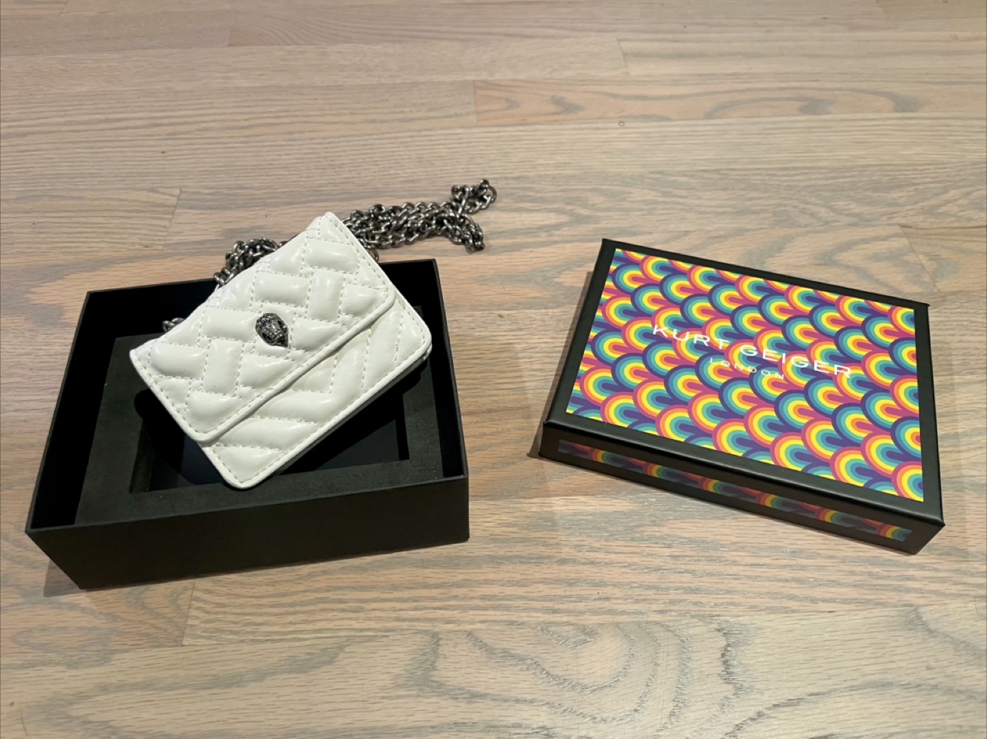Kurt Geiger London White Quilted Mini Kensington - photo 2