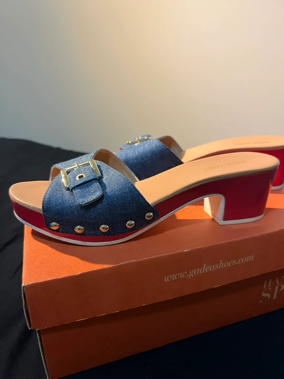 Nine West Denim Heeled Sandals image indicator(4)