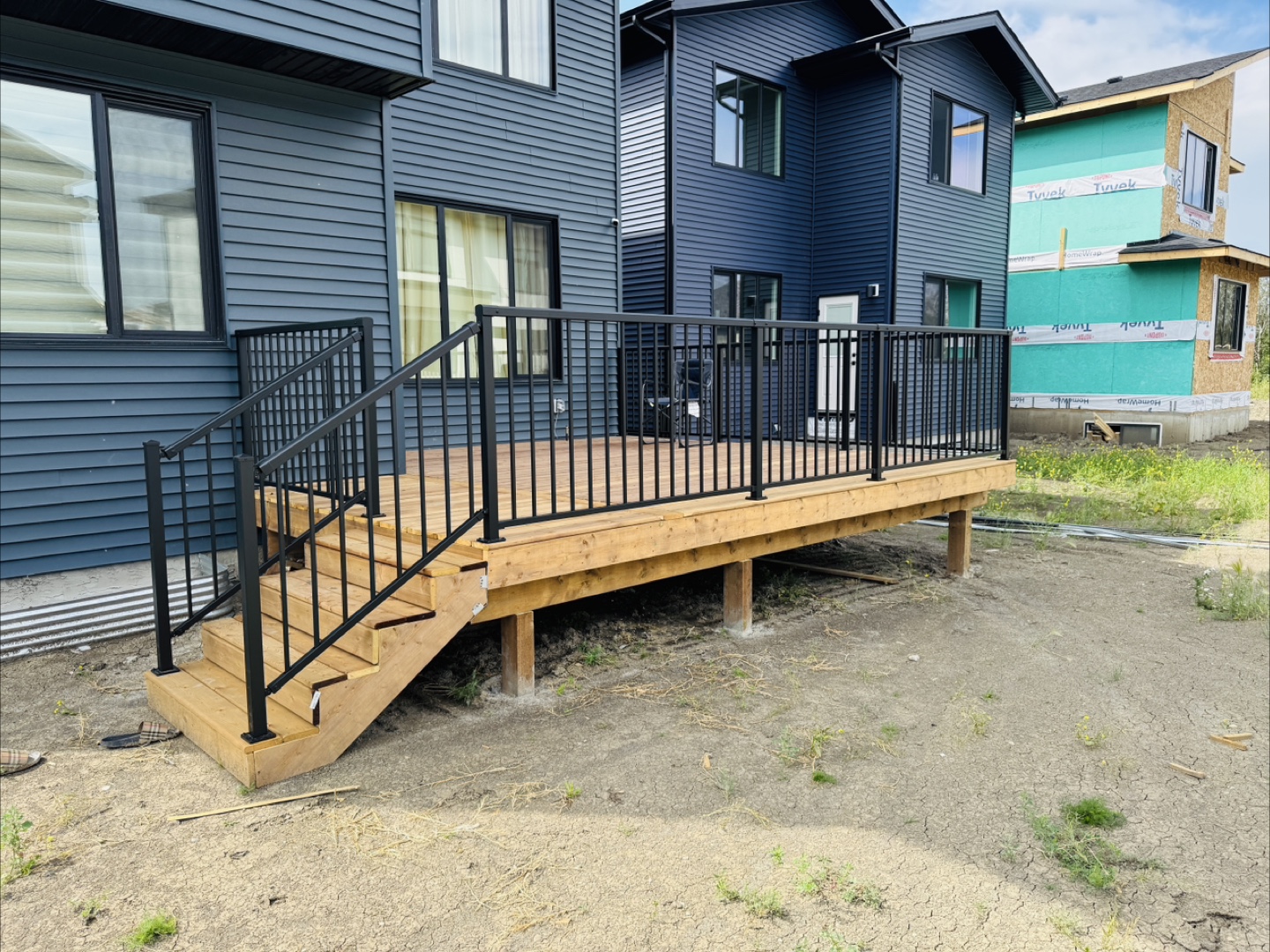 Composite deck wood deck pergola - photo 3