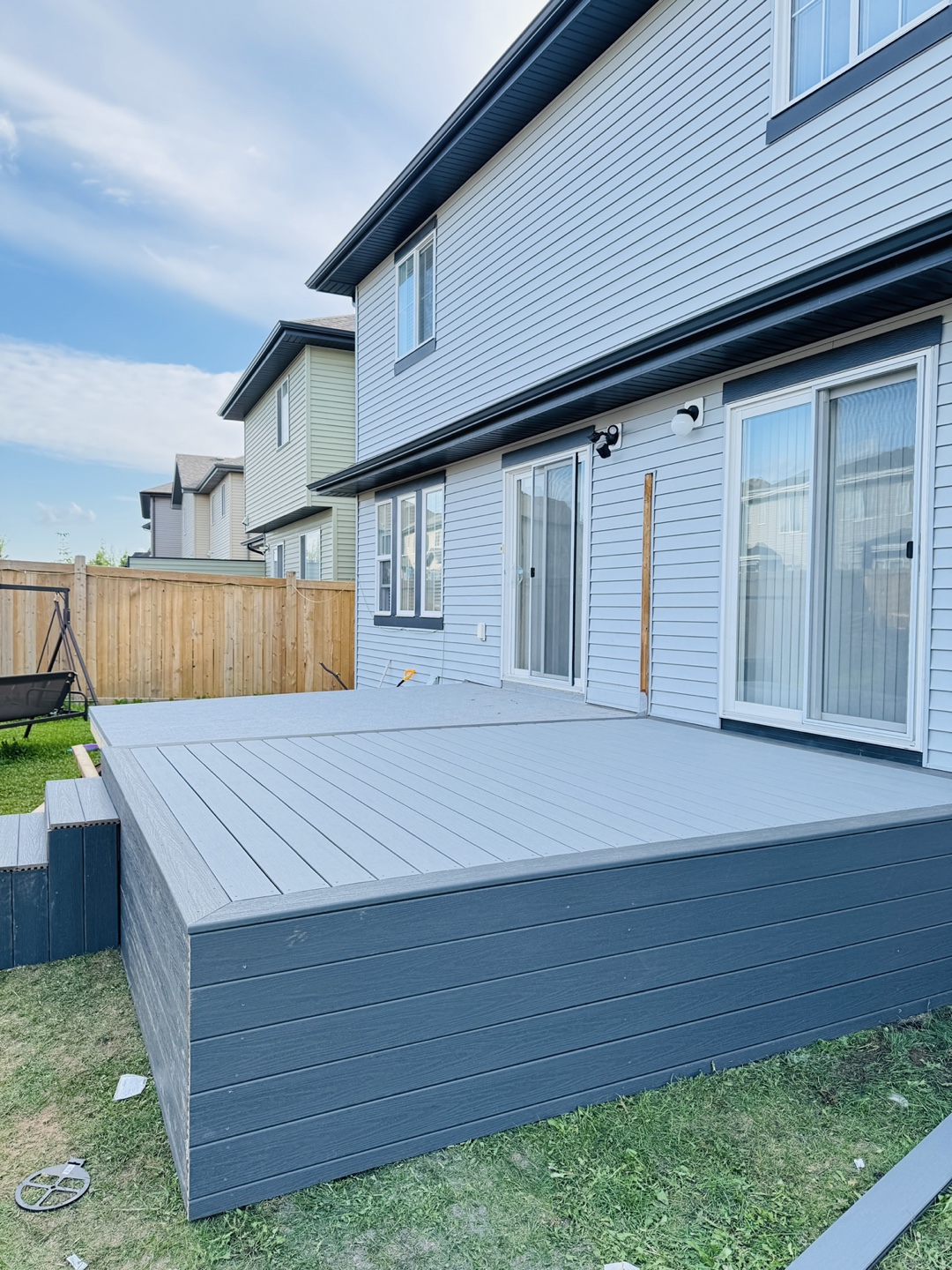 Composite deck wood deck pergola - photo 2