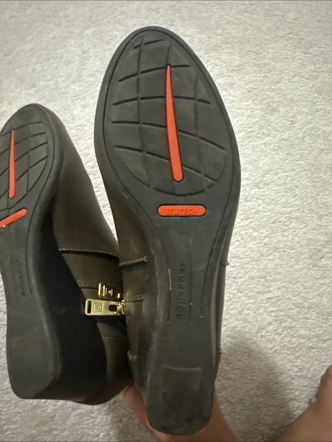 Rockport Brown Leather Ankle Boots Size 7 image indicator(2)