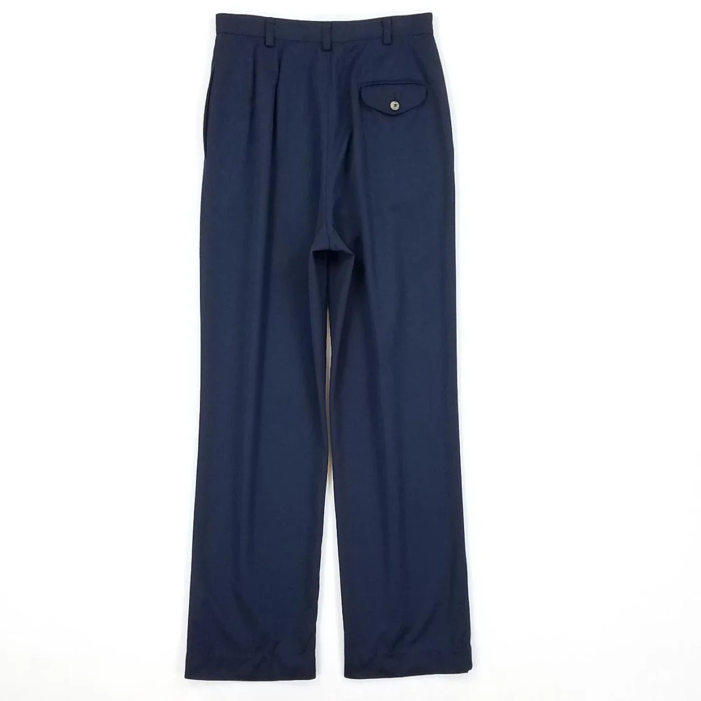 Liz Claiborne Vintage Blue Linen Pleated Trousers image indicator(3)