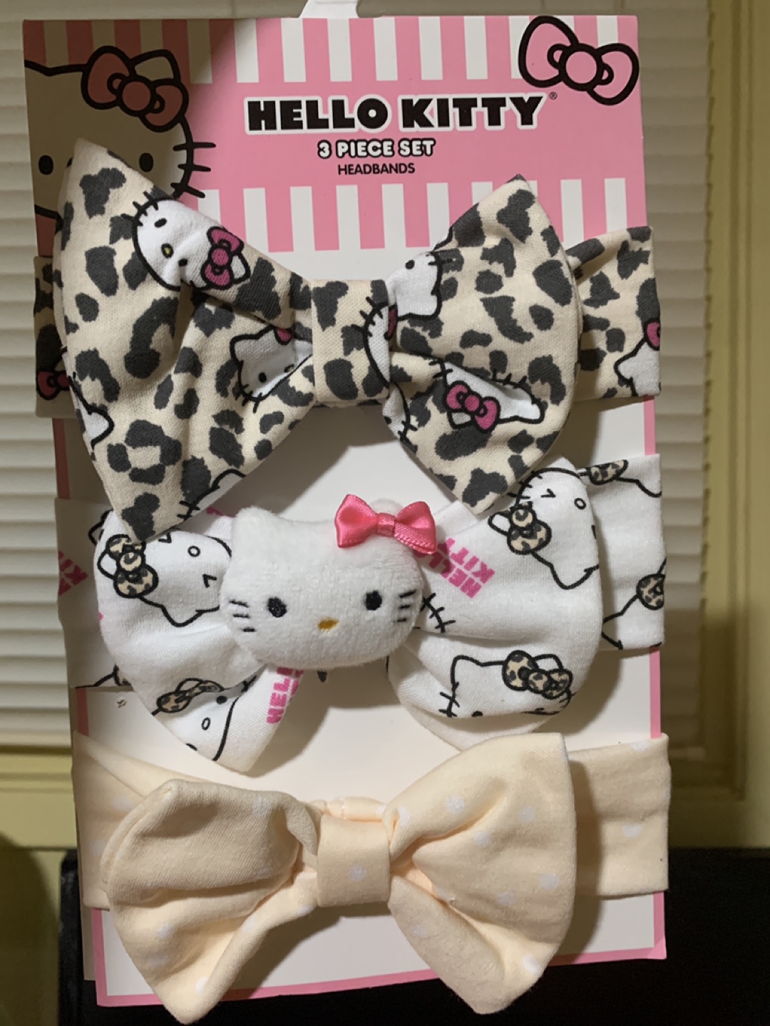 New Hello Kitty 3-Piece Headband Set