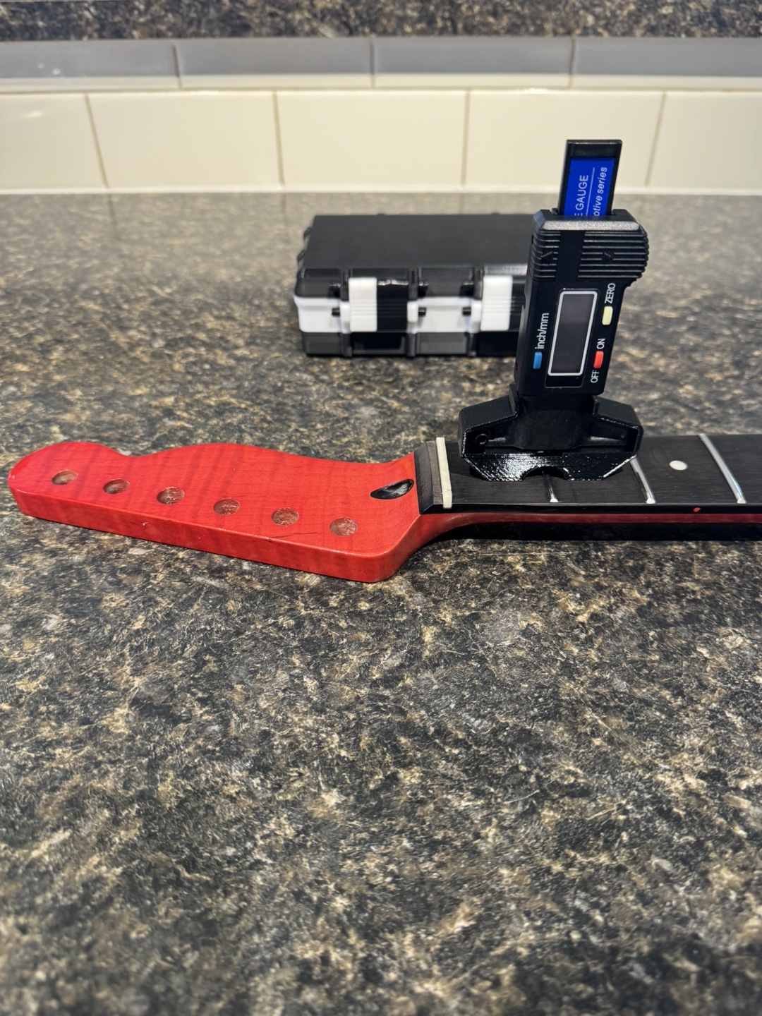 Guitar neck relief & string action gauge
