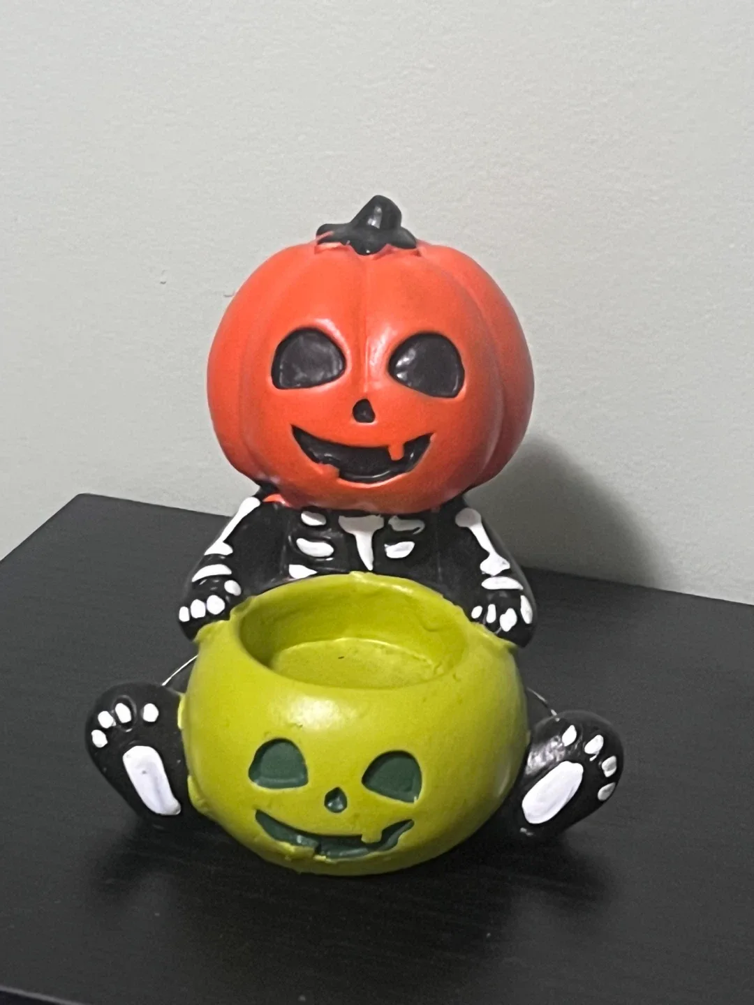 Halloween Skeleton Pumpkin candle light Decoration thumbnail