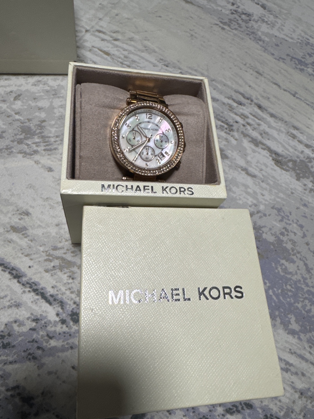 Michael Kors Rose Gold Watch with Box