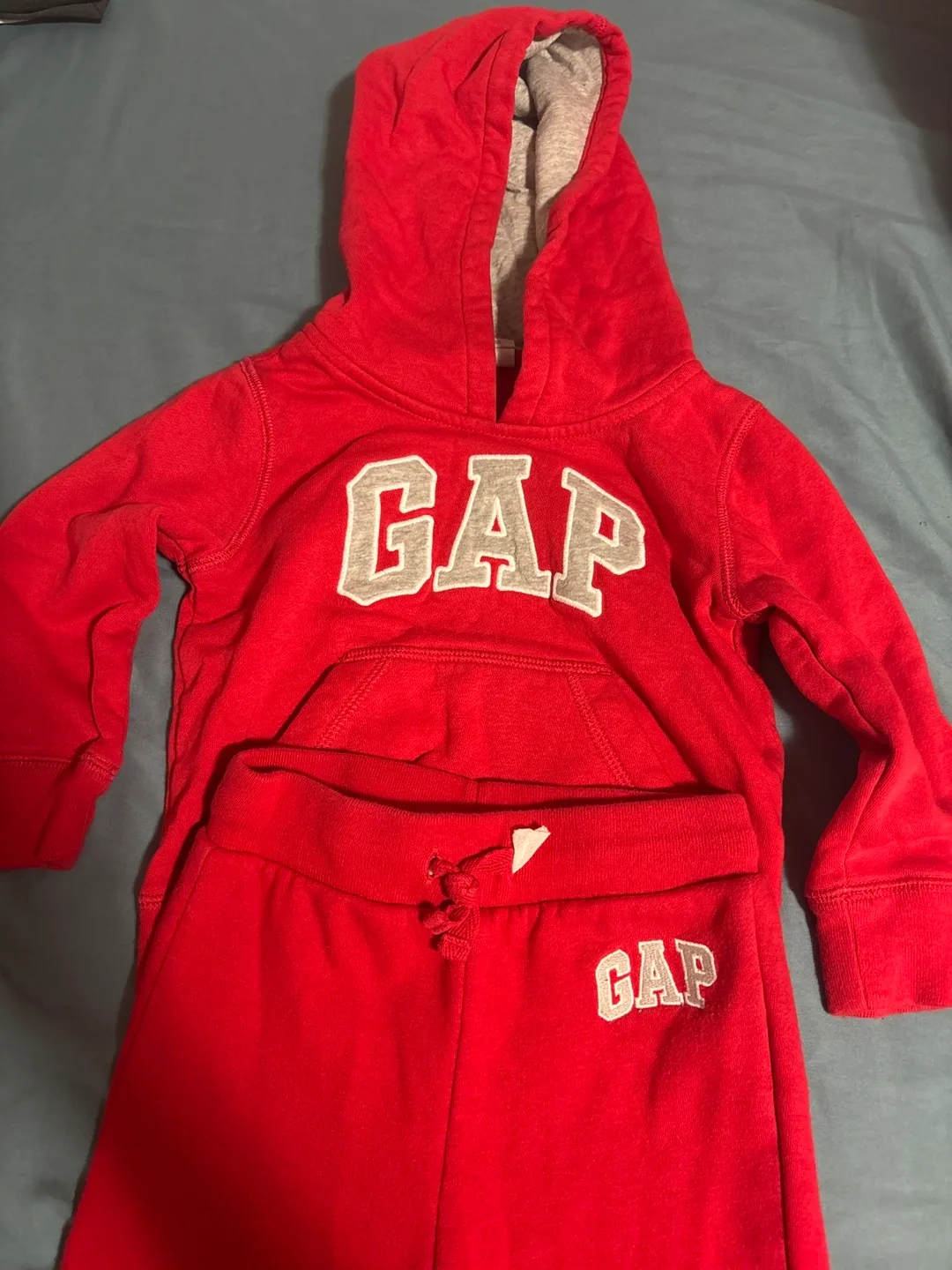 GAP Kids Red Hoodie & Sweatpants Set thumbnail