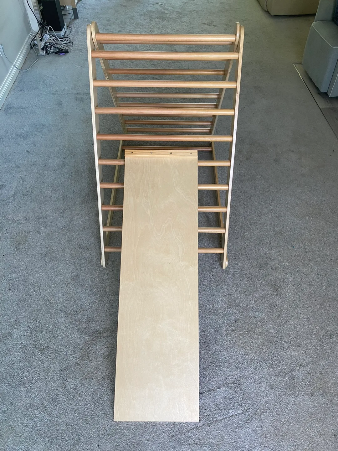 Wooden Climbing Triangle with Ramp Pickler thumbnail