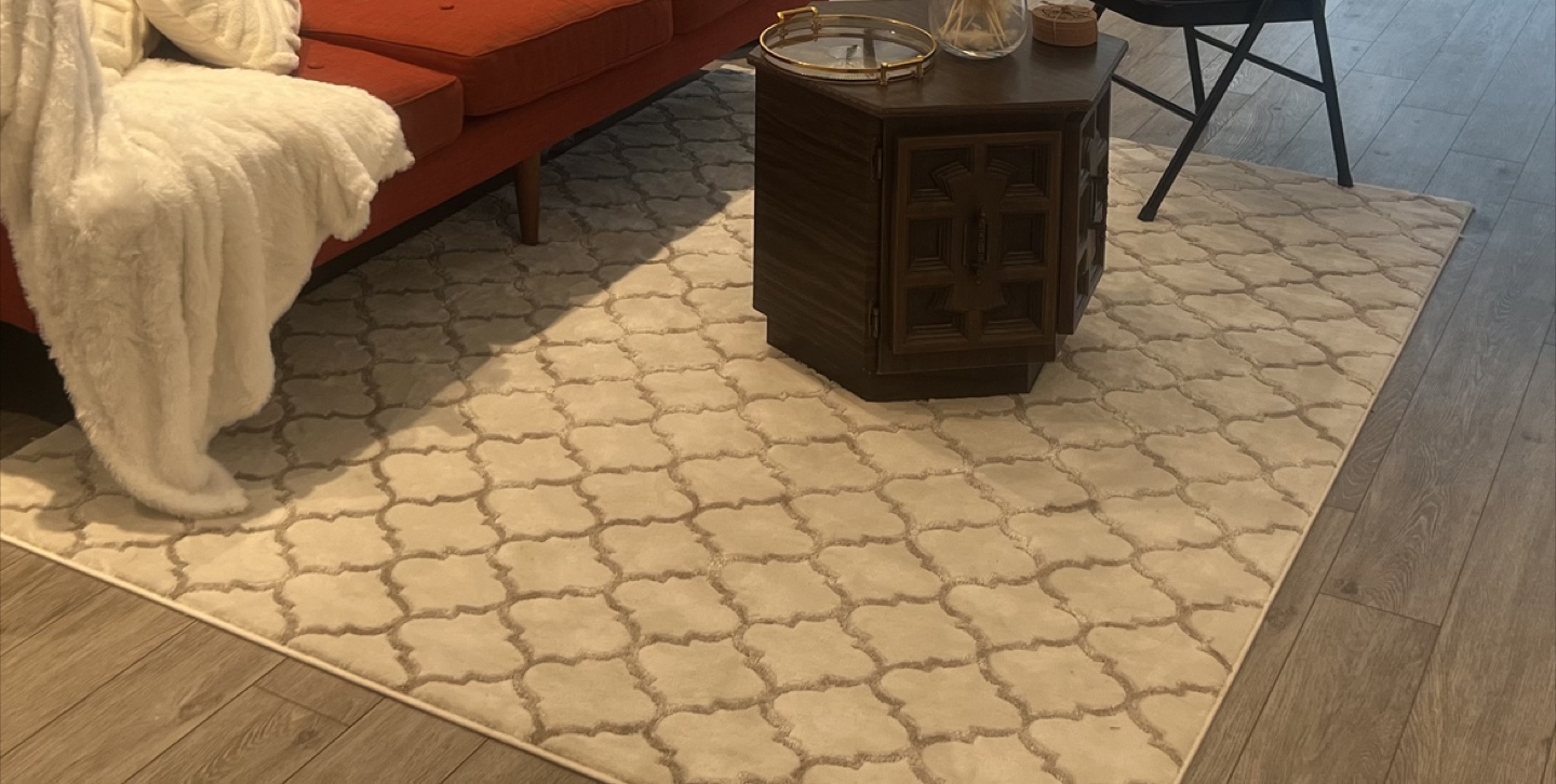#Freecycle Area Rug - Neutral Pattern