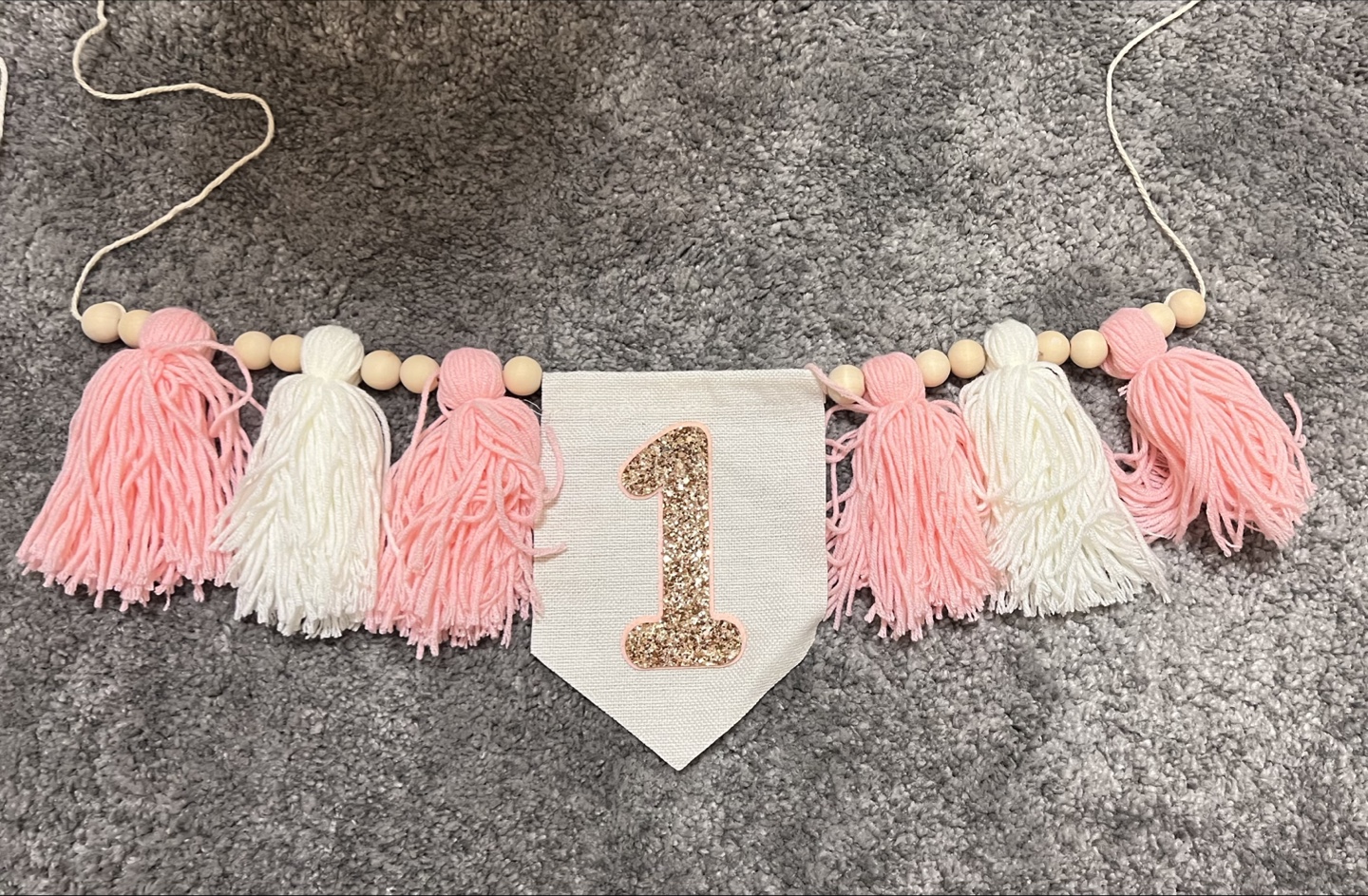 Handmade First Birthday Banner