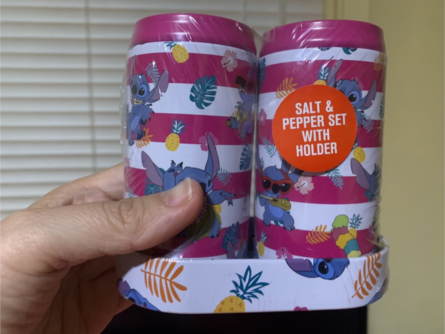 Disney Stitch Salt & Pepper Set with Holder