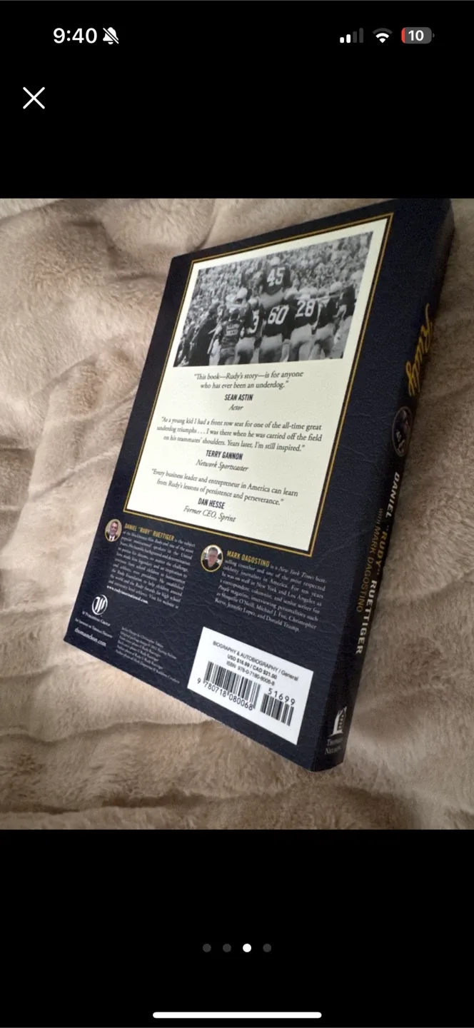 FREE - Rudy: My Story - Daniel Ruettiger Book image indicator(2)