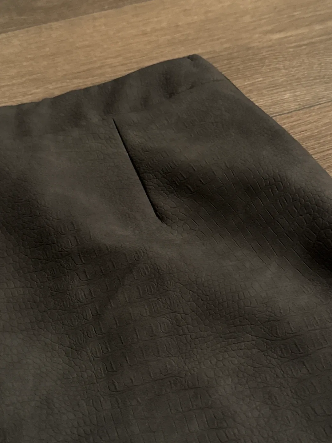 Grey Faux Leather Mini Skirt image indicator(4)