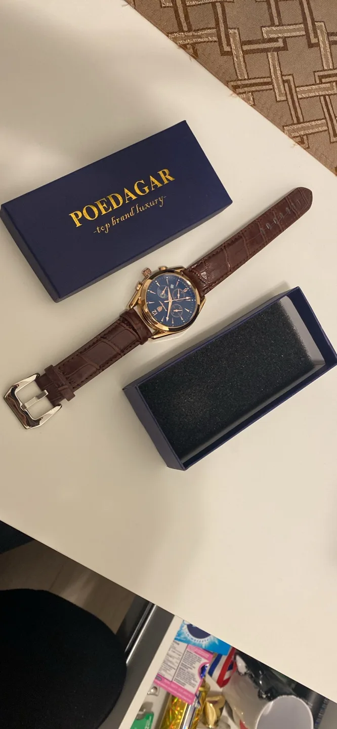 Luxury water proof leather Watch thumbnail