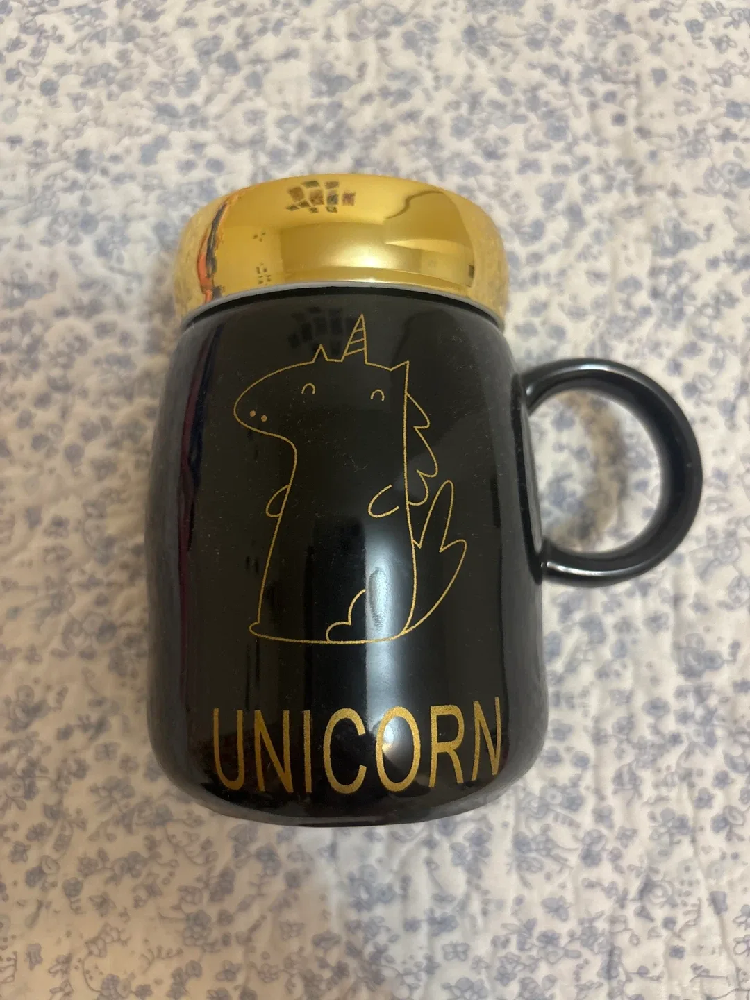 Unicorn Black Mug thumbnail