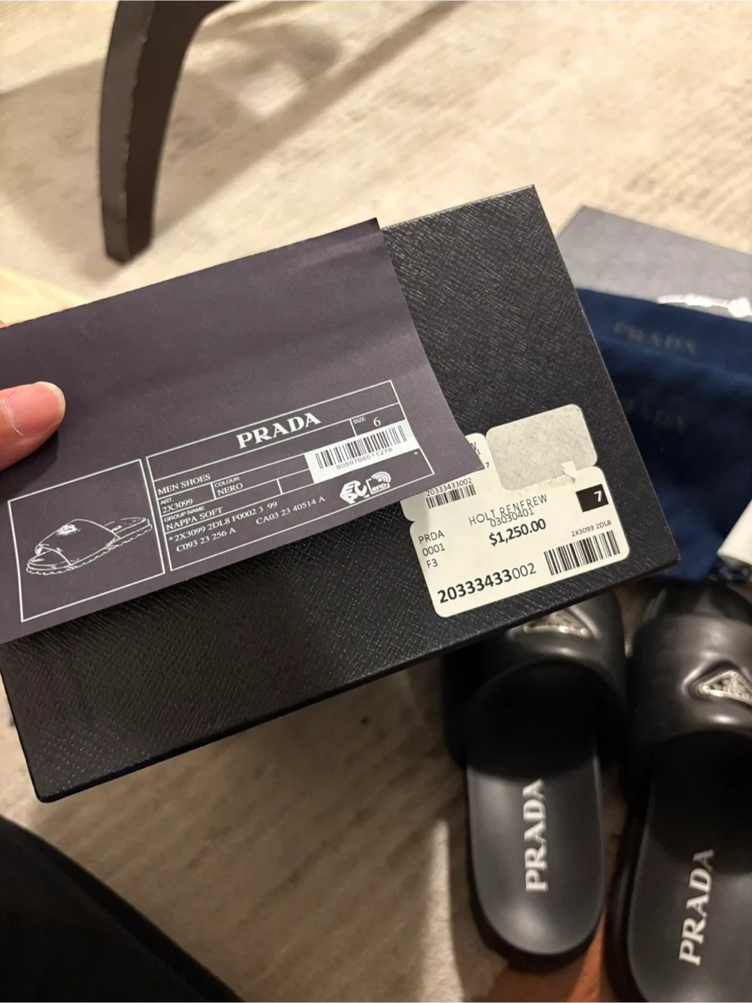 Prada Black Padded Slide Sandals image indicator(10)