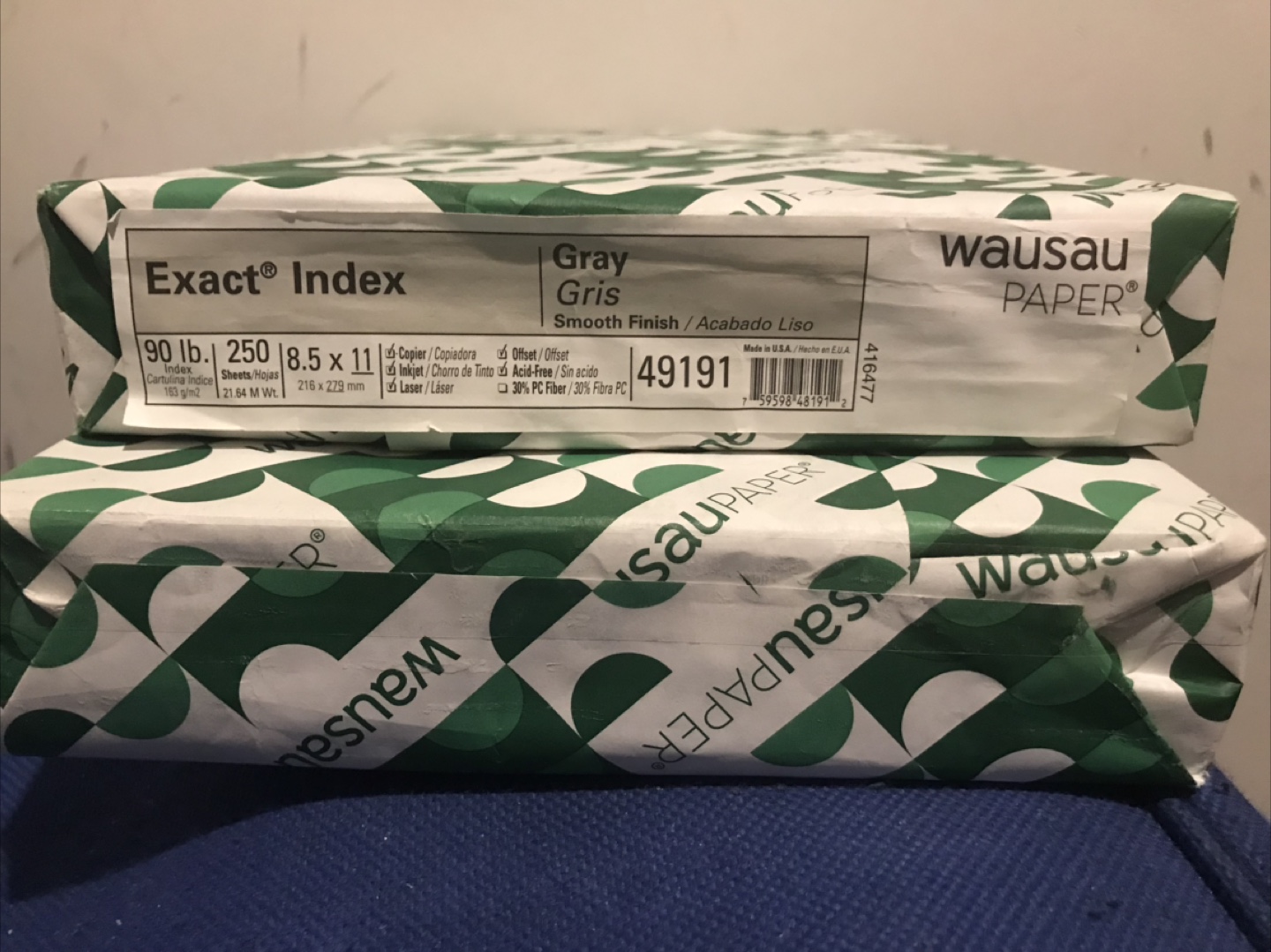 Wausau Paper Index Paper 3 Reams