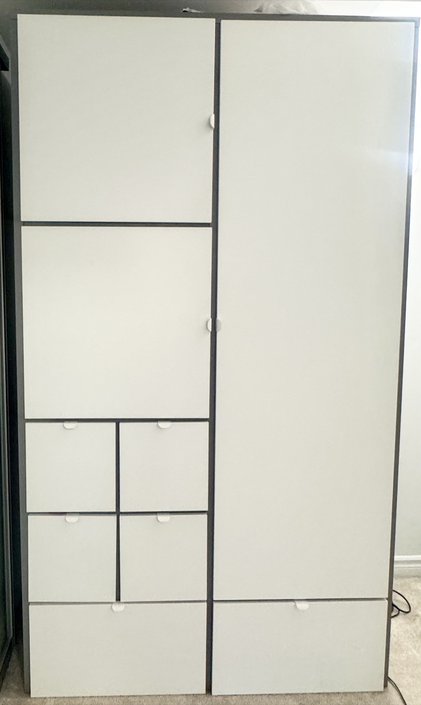 White Wardrobe with Drawers