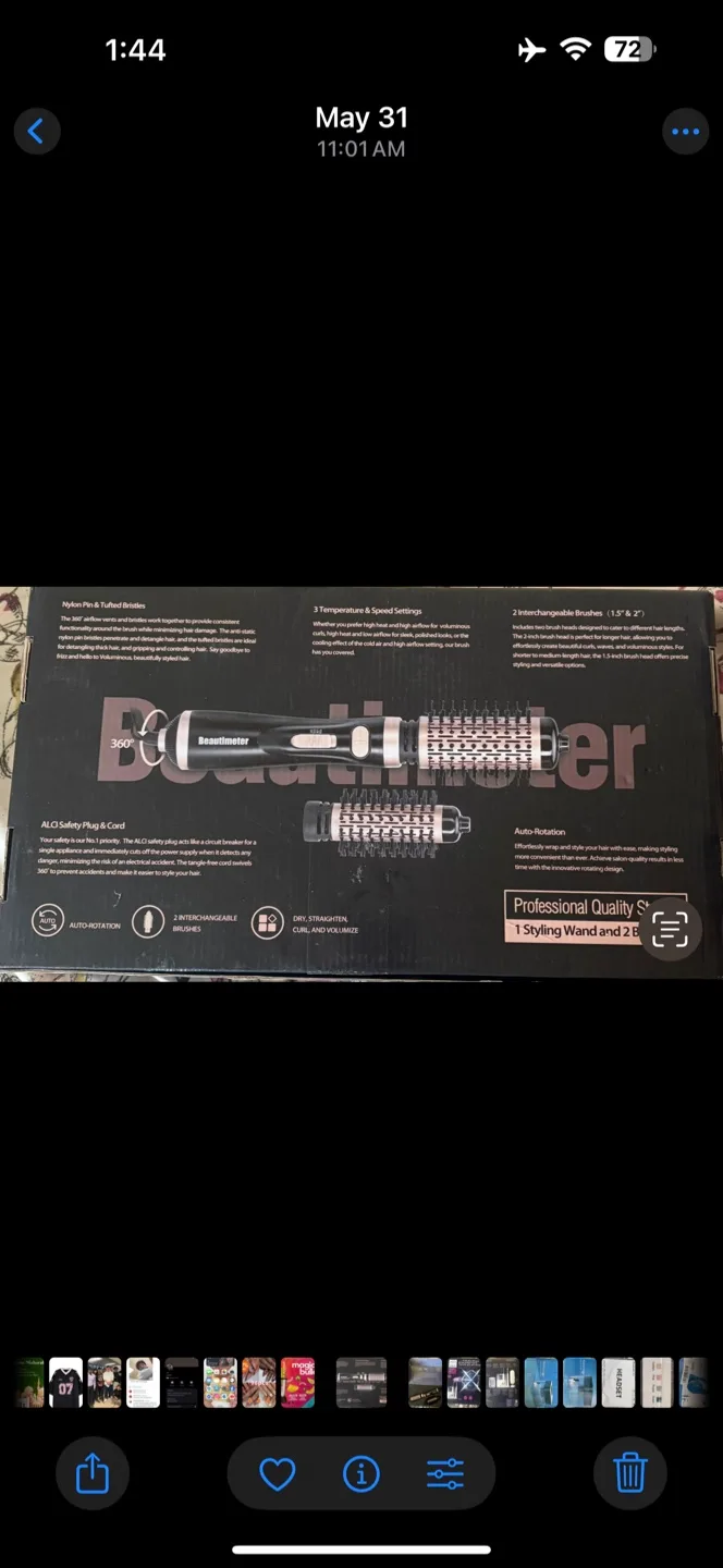 Beautimeter Rotating Hot Air Brush - Like New! image indicator(2)