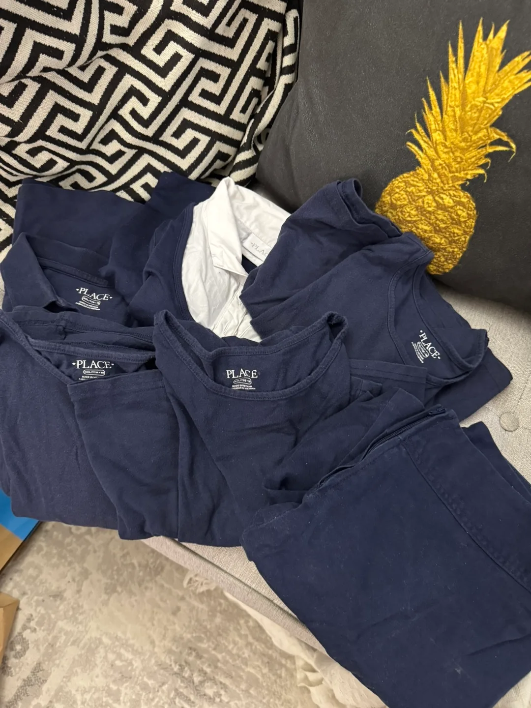 Children's Place Navy Uniform Bundle size 16 thumbnail