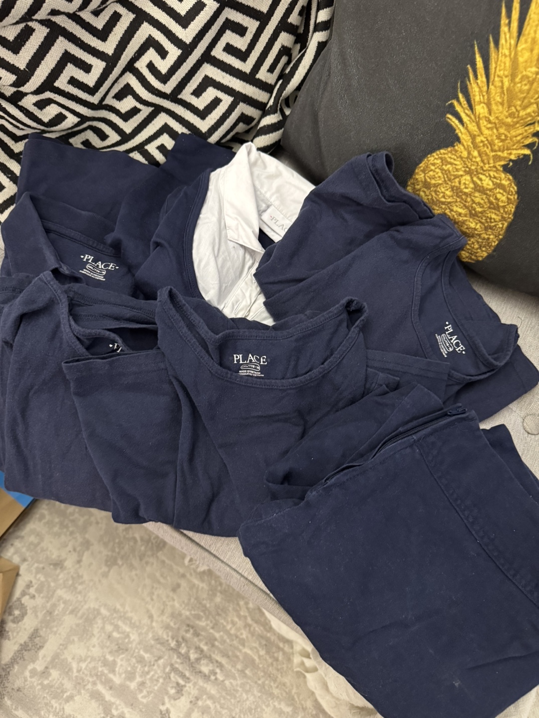 Children's Place Navy Uniform Bundle size 16 - photo 3