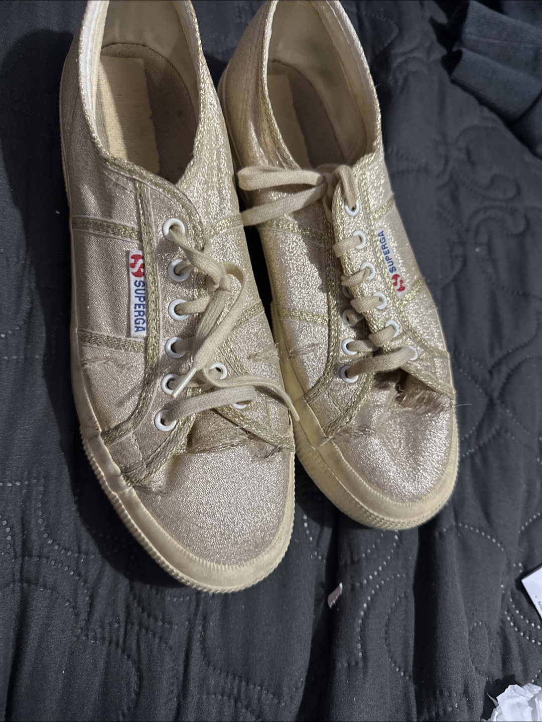Superga Gold Glitter Sneakers