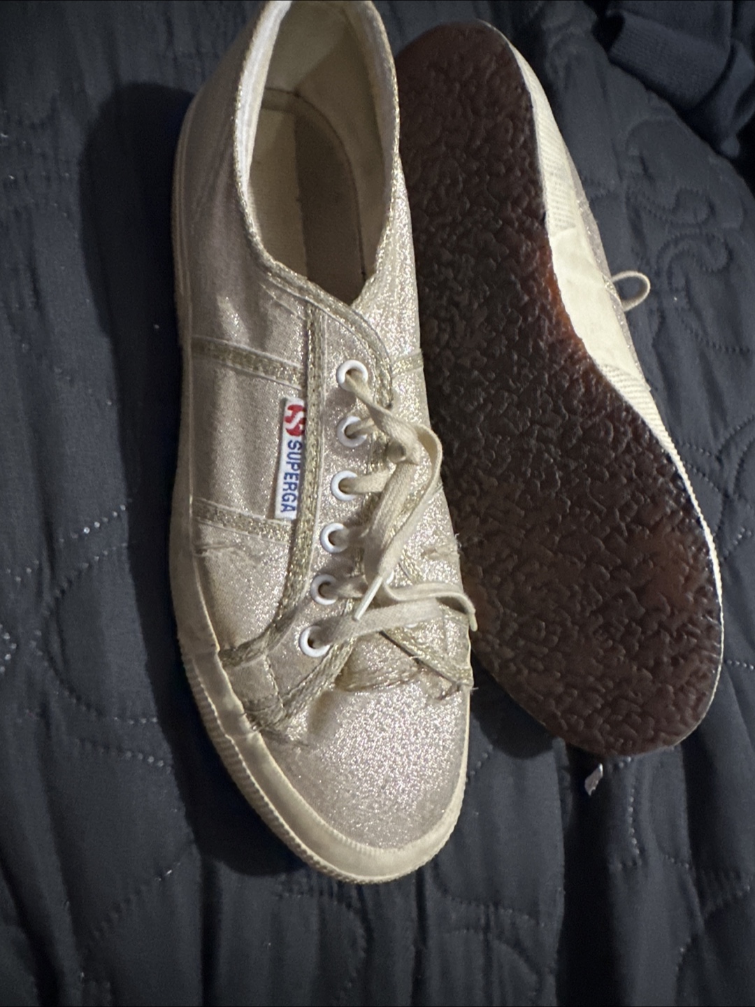 Superga Gold Glitter Sneakers - photo 2