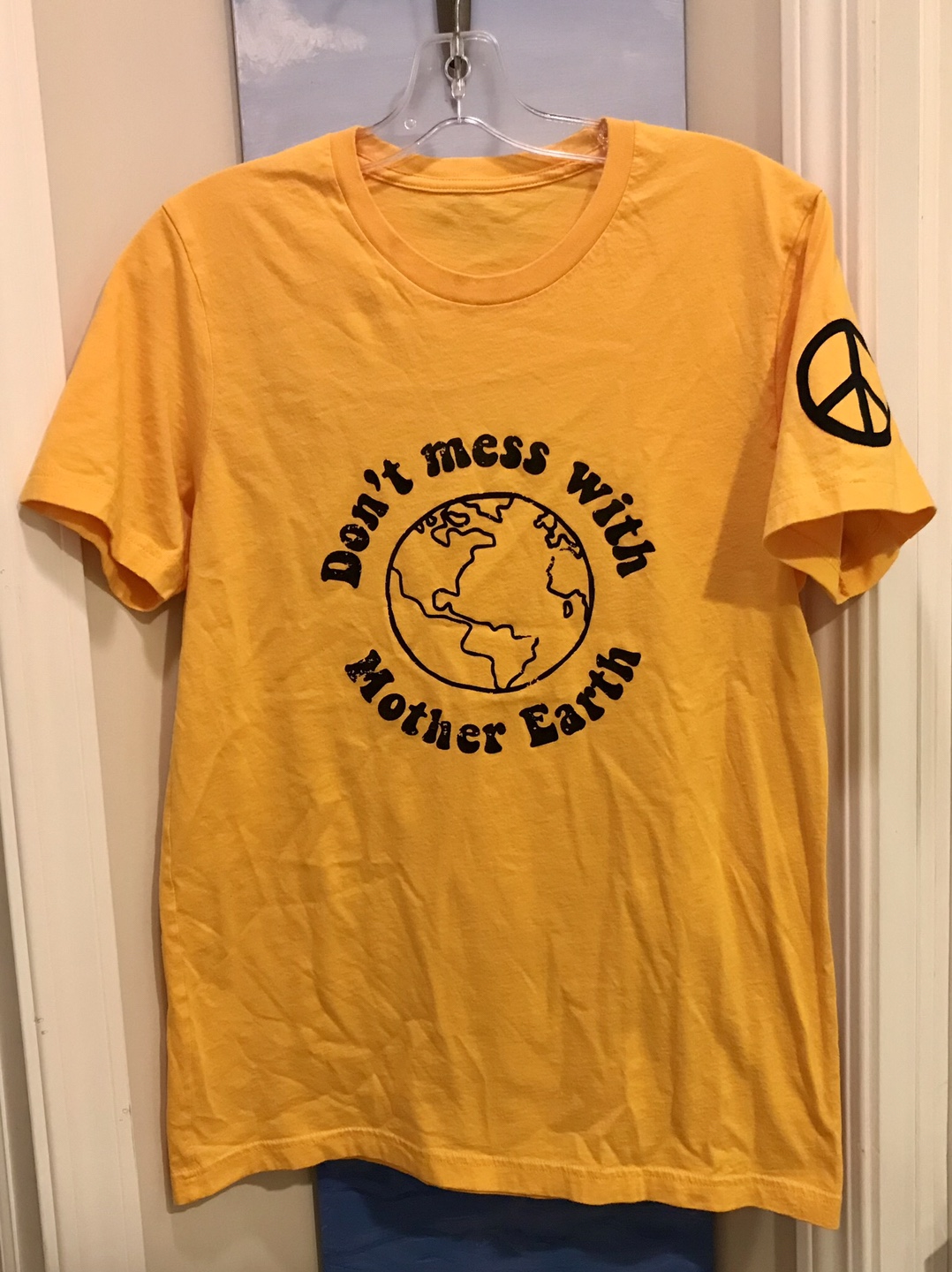 Yellow 'Don't Mess With Mother Earth' Graphic T-Shirt - photo 2