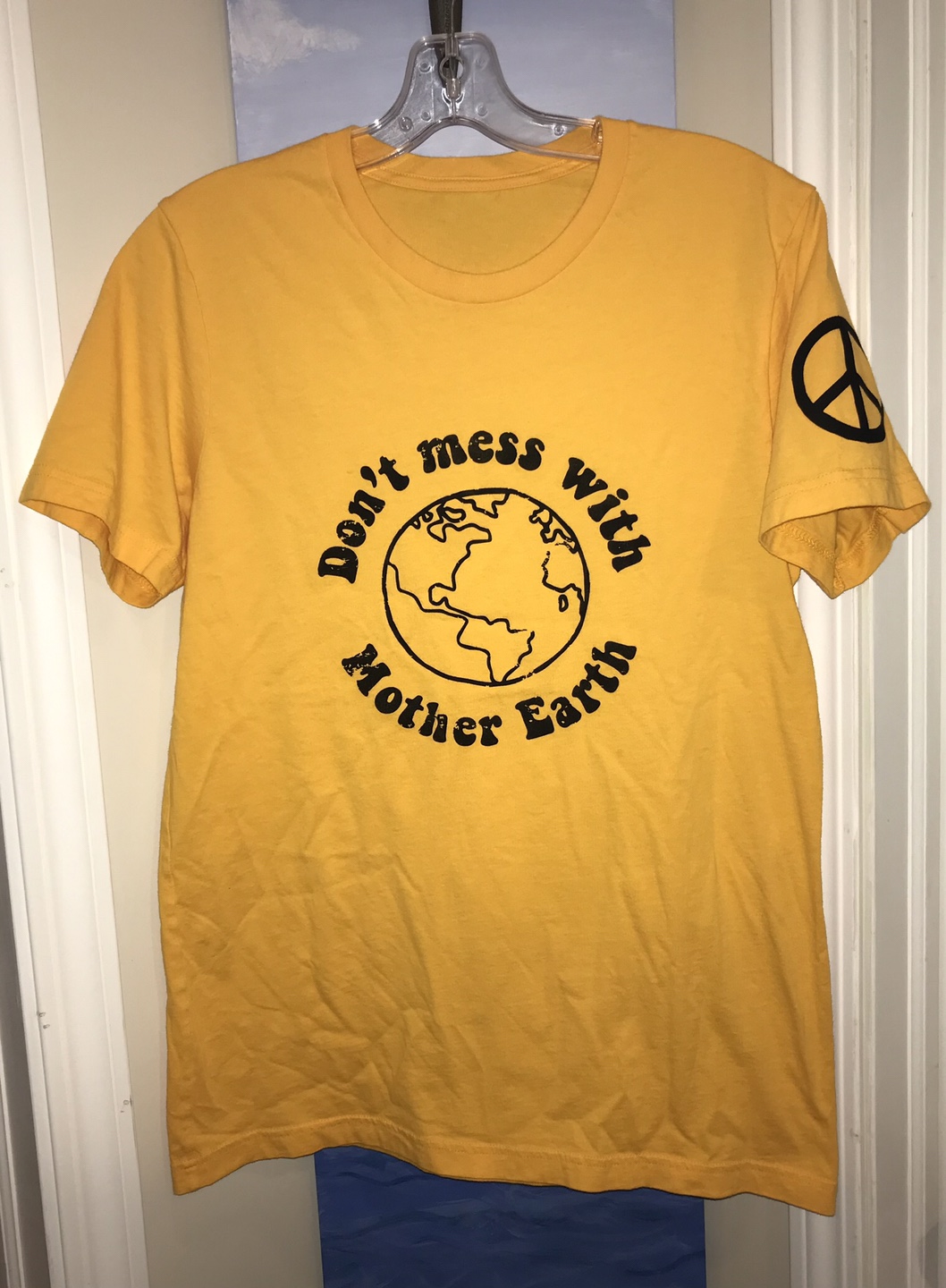 Yellow 'Don't Mess With Mother Earth' Graphic T-Shirt - photo 4
