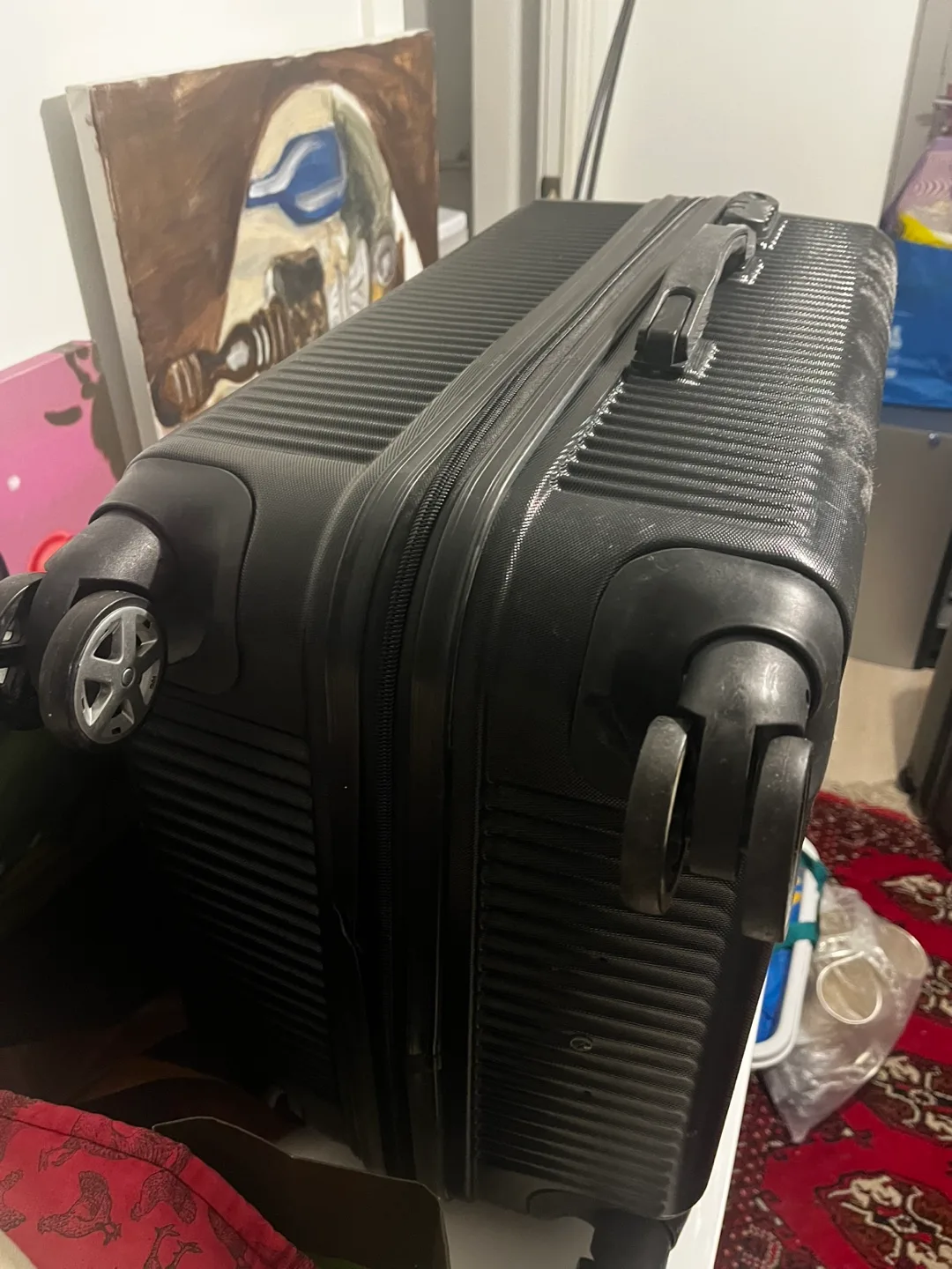 Qualex Black Hardside Suitcase thumbnail